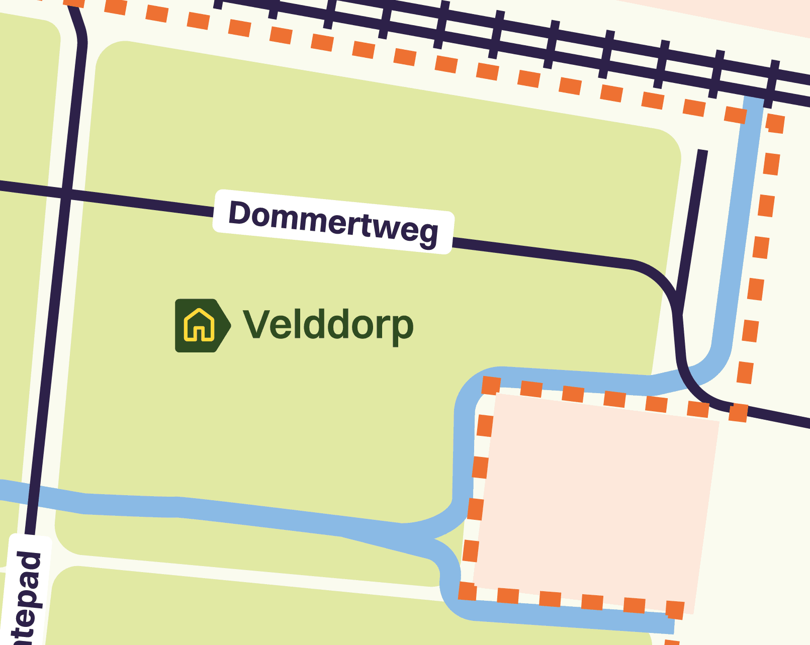 Buurt Velddorp noord-oost in de nieuwe wijk Eschmarkerveld.
